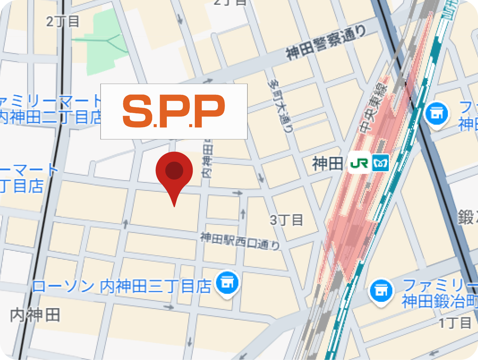 本社までの地図